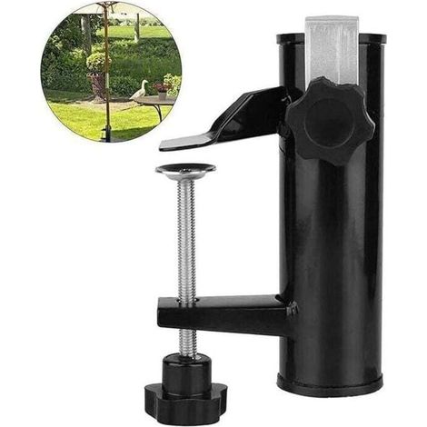 Porte-Parasol Balustrade De Balcon Support Parasol Balcon Pince Support Pour Table Parasol Accessoires Fixation Pour Balcon, Terrasse Ou Table - Balcon-Parasols Avec Mât Jusqu'à Ø 16-38 Mm (1/4)