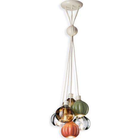 DECO' AFOXE C2646, Plafonnier à Suspension en Céramique et Verre, (1/2)