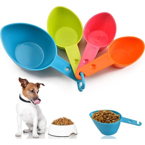Cuillère à nourriture pour animaux de compagnie, tasses à nourriture pour chien Tasses à mesurer en plastique et cuillères à mesurer Cuillère à nourriture pour chat (1/5)