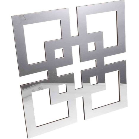 Geometrische, verspiegelte quadratische Wanddekoration für Schlafzimmer, Badezimmer, Wohnzimmer