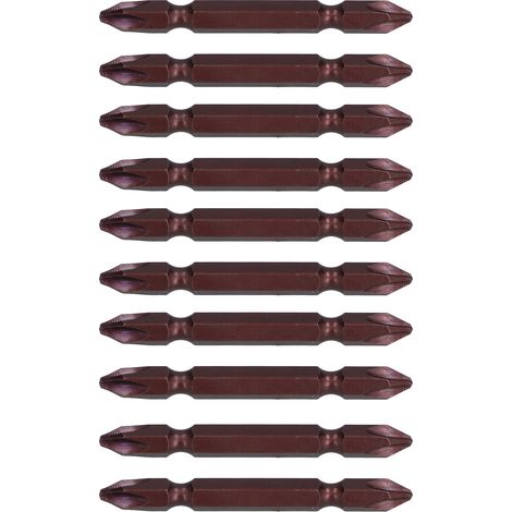 10-teiliges Set doppelseitiger Schraubendreherbits mit Kreuzschlitz und Magnetverschluss, 1/4-Zoll-Sechskantschaft, PH2-Kopf (1/5)