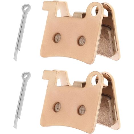 Pieces MT600 Bicycle Brake Pads, Electric Bike Brake Pads, Sintered Metal Brake Pads, Compatible with DYISLAND LD-200PLUS/LD4X-600 for Mountain Bikes, Gold (1/5)