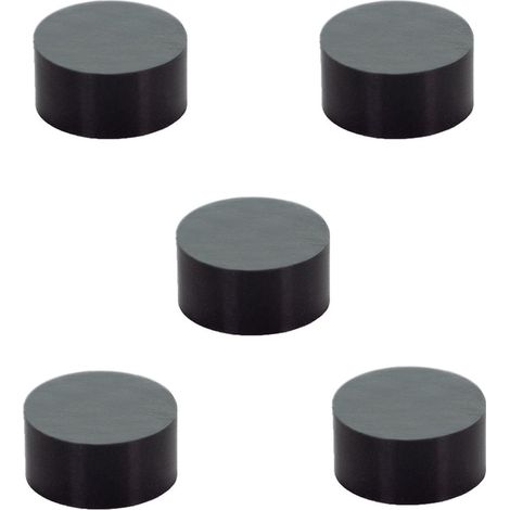 Paracolpi da muro Adesivo di Ricambio per Porte Lot 5 Unités Compatibile con mod.I-198/28 y I-254/35 Pezzo di Ricambio Originale Goma de Silicone Nero EVI Hardware (1/5)