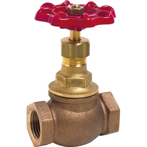 Robinet à soupape corps bronze à pointeau Femelle Femelle 1/2" (15/21) - Sferaco (1/2)
