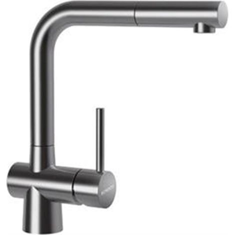 Schock Küchenarmatur Laios (ausziehbarer Auslauf), Gunmetal gebürstet (1/4)