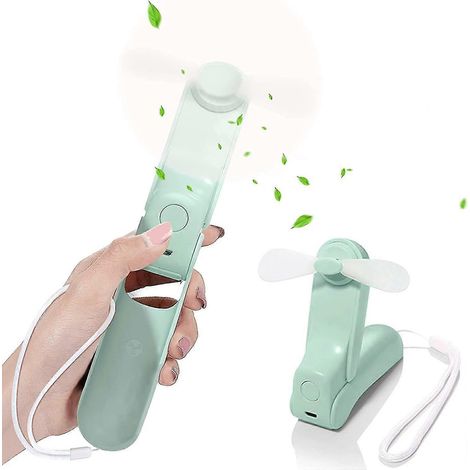 Ventilateur portable pliable USB (vert) (1/5)