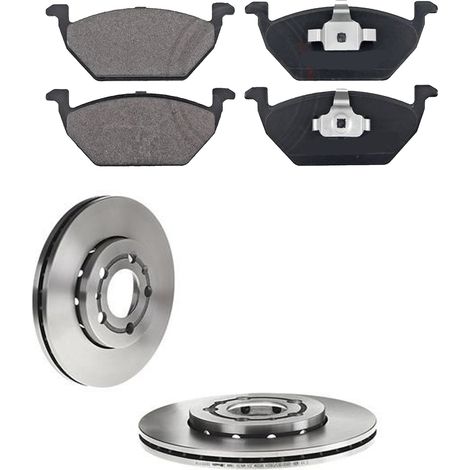 KIT FRENI ANTERIORI compatibile con VW POLO IV TRE VOLUMI (9N4) - DISCHI + PASTIGLIE OEM: P 85 041 , P 85 072 / 16880 , 16882 , 17058 , 17194 /SOSTITUZIONE DIRETTA/BASSA POLVERE/SILENZIOSO (1/5)