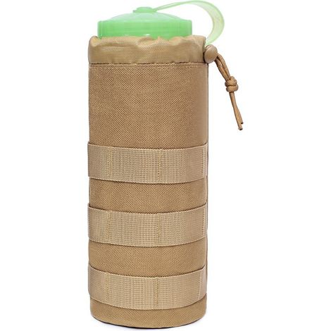 Sacoche pour gourde de randonnée et de voyage, porte-gobelet, fixations externes, sac banane tactique, sac divers, accessoires pour passionnés de matériel militaire - Camouflage CP - (1/4)
