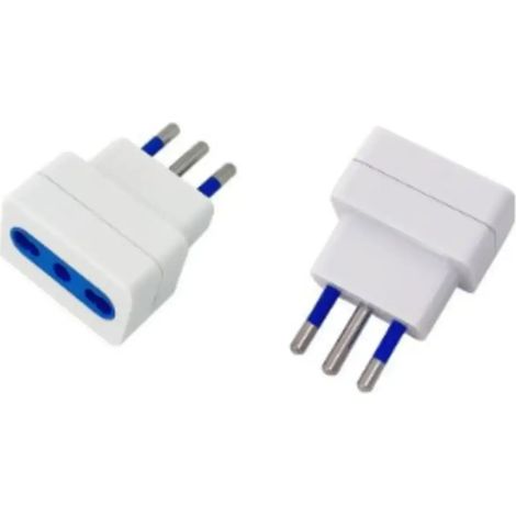 Adattatore bipasso spina 10A con Protezione da Sovraccarico