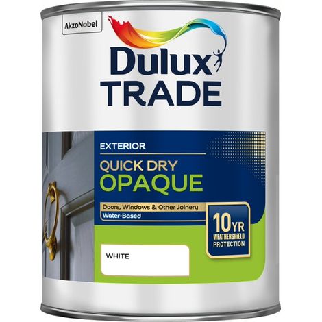 Dulux Trade Weathershield Quick Dry Opaque - White - 1L