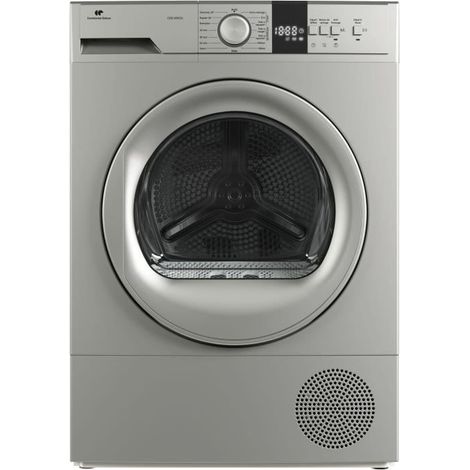 Continental Edison – Sèche-linge pompe à chaleur 10 kg CESL10PCS2 – Classe E – 60 cm – Design silver – Séchage respectueux des textiles délicats (1/5)