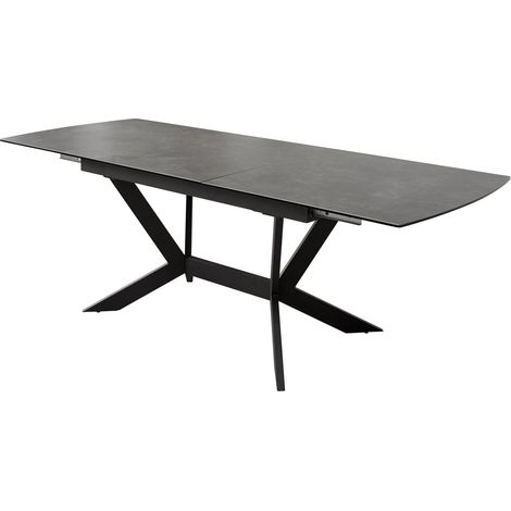 Table de salle à manger extensible moderne en céramique anthracite Acapulco (1/3)