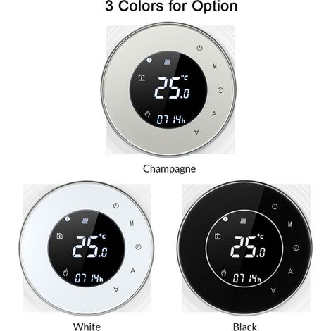 Thermostat intelligent Wi-Fi 95-240 V, contrôleur de température de chauffage électrique programmable, commande vocale par application, rétroéclairage LCD, thermorégulateur compatible avec Amaz (1/5)