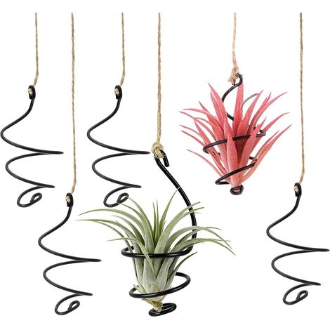 Porte-Plantes Suspendus,6 PCS Suspension Plante Macramé Fait Main Support Plante en Corde Style Bohème pour Pots à Suspendre Porte-Plante Suspendu pour Chambre ou Intérieur (1/5)