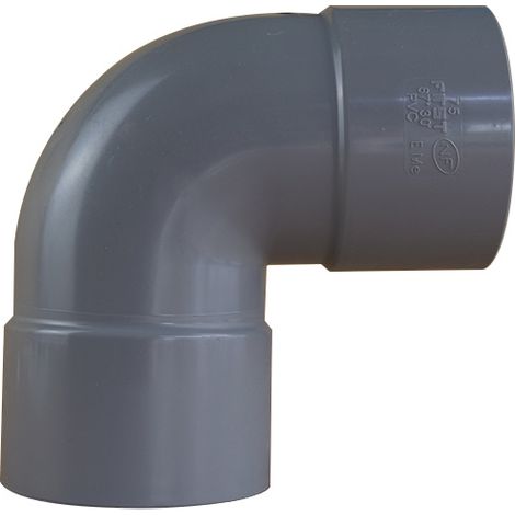 Coude PVC 87°30 Femelle/Femelle Ø75 - First Plast (1/5)