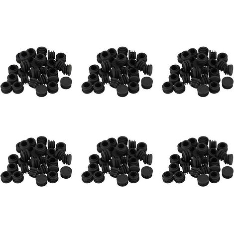 Embouts ronds pour joints de pieds de table et de chaise, diamètre 19 mm, 180 pièces, noirs. (1/5)