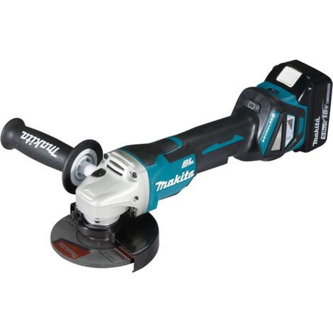 Grinder de ángulo de batería 18V Ø 125mm dga515rtj Batería 2x 5.0AH en el makpac