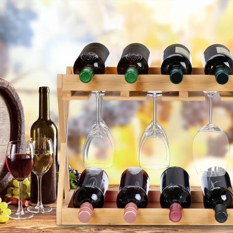 Weinregal mit glashalter fur 8 flaschen