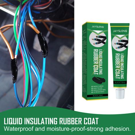 High-temperature resistant, flame-retardant, insulating cable tape, multi-functional water-resistant and heat-insulating liquid tape -- Black insulating adhesive (1/5)