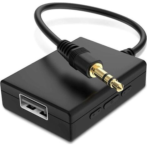 Adaptateur audio auxiliaire, prise jack 3,5 mm mâle vers USB femelle pour écouter de la musique depuis une clé USB en voiture (1/5)
