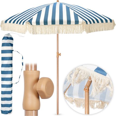 Parasol droit inclinable 180 cm – Résistant aux intempéries – Mécanisme d'inclinaison – Protection optimale contre le soleil – Probeach (1/5)