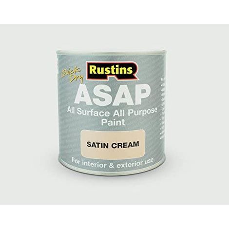Rustins ASAP All-Purpose Satin Paint Cream - 500ml