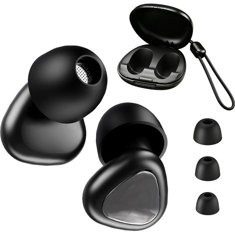 Bouchons d'oreille pour dormir - 28dB, Bouchons d'oreilles anti-bruit réutilisables en silicone, confortables, parfaits pour sommeil, moto, concert, avion et travail. Avec embouts en S/M/L (1/5)