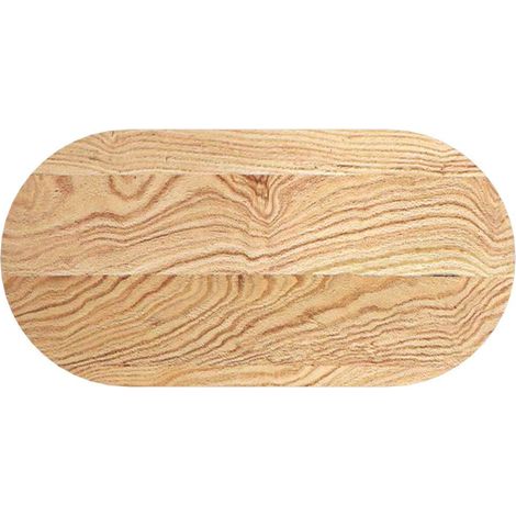 vidaXL Piano per Tavolo 80x40x2 cm in Rovere Massello Ovale (1/5)