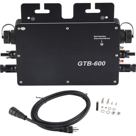 Micro-onduleur solaire 600W GTB-600, onduleur de raccordement réseau, sortie pure sinusoïdale, alliage d'aluminium, tension AC 110-130V, pour panneaux photovoltaïques (1/5)