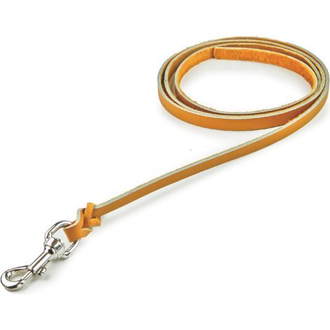 Utilia Pet GUINZAGLIO IN CUOIO DI BUFALO cm. 200x1,3 col. Arancione