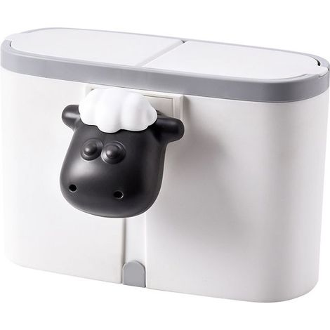 Poubelle de bureau, mini poubelle classée pour chambre à coucher et salon, petit panier à papier rabattable pour célébrités d'internet (1/5)