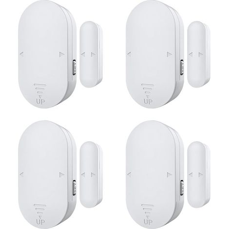 Alarme Porte et Fenêtre, Magnetic Window Door Burglar Alarm 130dB Pour Sécurité Maison, Magasin - Facile à Installer (4 Unités) (1/5)