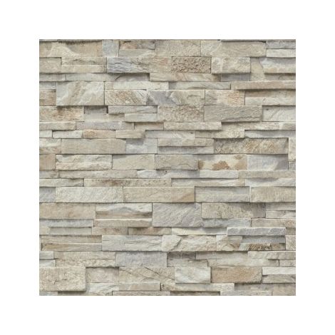 Papel pintado vinílico para pared con efecto piedra 3D