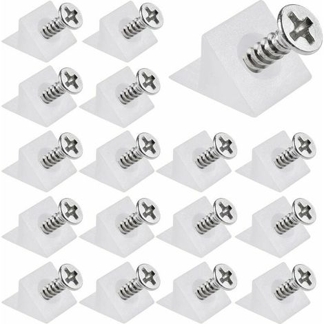 Supports de Tiroir Arrières en Plastique, Kit de Réparation de Tirroit avec Vis, Renforts de Tiroir pour Meubles, Kit de Réparation d'Affaissement(100PCS)Ephé (1/4)