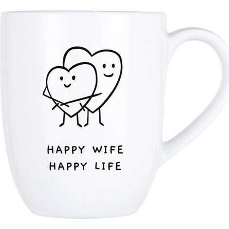 Mug Cosy Happy Wife 53cl Mug Céramique Grande Capacité Message Humoristique - Cosy Et Trendy Billiet
