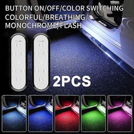 Set aus 2 LED-Einstiegsleuchten für Autotüren mit Magnetsteuerung, USB-Ladefunktion, automatischer Öffnungsfunktion, Antikollisionsschutz und Notfallsignalisierung. (1/5)
