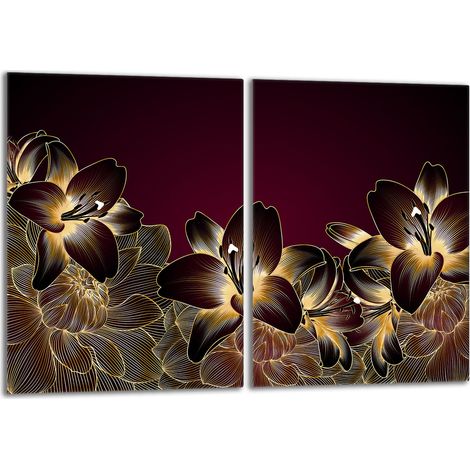 Piastra protettiva in vetro per stufa 2x40x52 Orchidea (1/5)