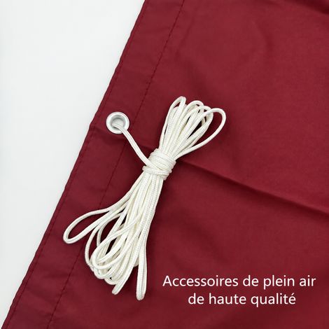 Voile d'ombrage ondulée sur mesure bordeaux toile Oxford 98% spécification 8 15 × 10 × 5 cm 250 g – Livraison gratuite (1/5)