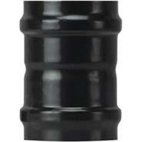 1PZ RACCORDO F/F PER STUFE A PELLET NERO OPACO PESANTE MM.1,2  -  cm.8 F/F