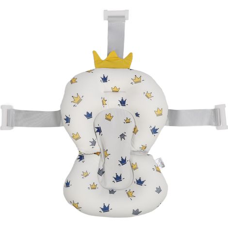 Coussin de bain bébé antidérapant flottant portable, tapis de baignoire confortable et respirant pour nouveau-né, bain shower (1/5)