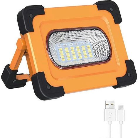 Lampe Solaire Exterieur, 80w 4000lm Projecteur Exterieur Led Rechargeable, 4 Modes tanche Spot Led, Rglable 180 Lampe Dynamo Lanterne De Camping, Pou (1/5)