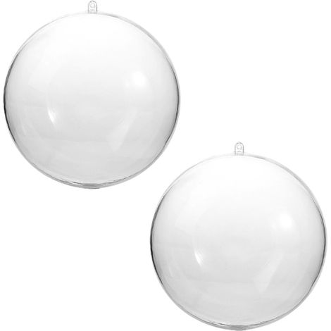 Boule Acrylique Transparente Remplissable - Diamètre 8 cm - Pour Décoration Mariage Noël Fête - 12 Pièces (1/5)