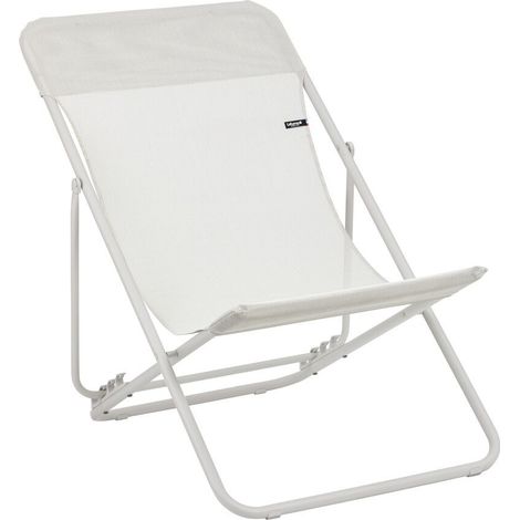 Mehrpositions-Klapp-Liegestuhl : Breite 58 cm - Maxi Transat - Batyline® Iso - Beige Seigle - Lafuma Mobilier (1/5)
