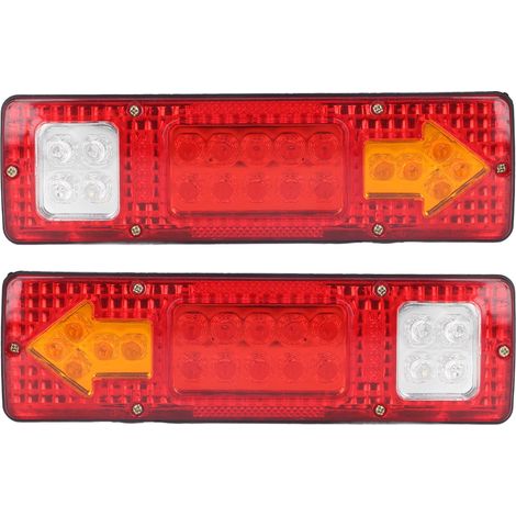 2x Feux Arrière LED 12V Haute Luminosité Clignotants Universels pour Remorque Camion Caravane Bateau Camping-Car (1/5)
