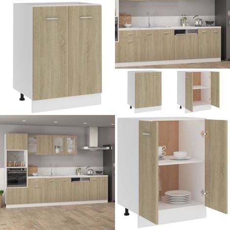 Armadio Inferiore “Lyon” Rovere Sonoma 60x46x81,5 cm - Armadio cucina - Armadio rovere