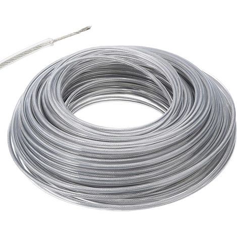 Fil Coupe Bordure Universel, Ligne de Trimmer Strimmer en Acier 3.0 mm, 50M Fil d'acier Débroussailleuse Robuste pour Tête Tondeuse À Gazon de Jardinage (1/5)