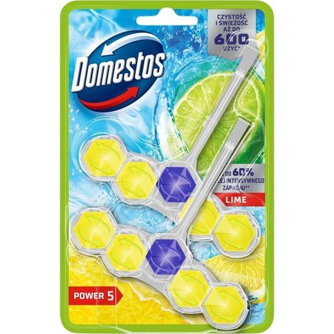 WC-Block Domestos power 5 lime antibakteriell kalkfrei (1/3)