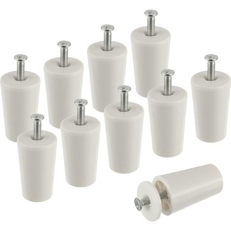10 Stück Rollladenstopper 40 mm, weißes PVC, witterungsbeständig, einfache Montage, manuelles oder elektrisches System (1/5)