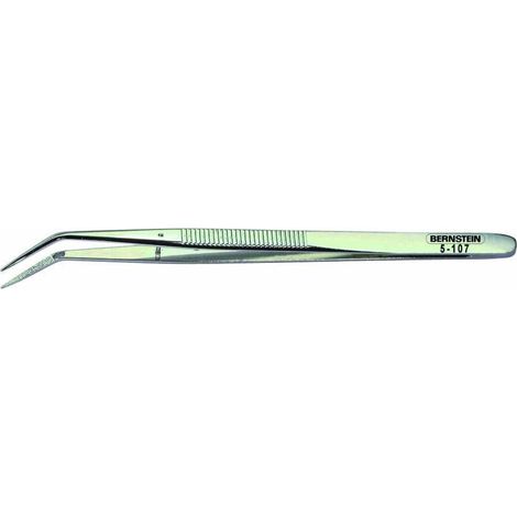 Bernstein Tools for Electronics 5-107 Pince brucelle de précision pointue, courbée 150 mm W78618 (1/2)