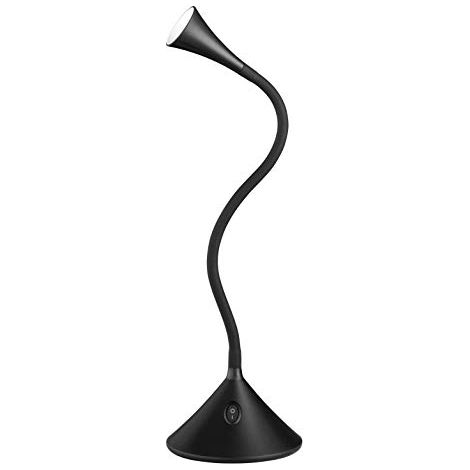 VIPER LAMPADA DA TAVOLO/APPLIQUE LED 3W 350lm, 3000K CON BRACCIO FLESSIBILE NERA H.32 CM (1/4)